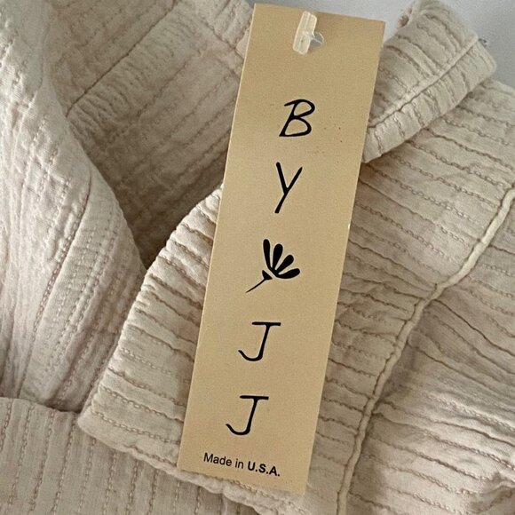 By JJ Long Sleeve Button Up Cream Colored Heavy Cotton Women's Top XL NEW NWT - Picture 8 of 9